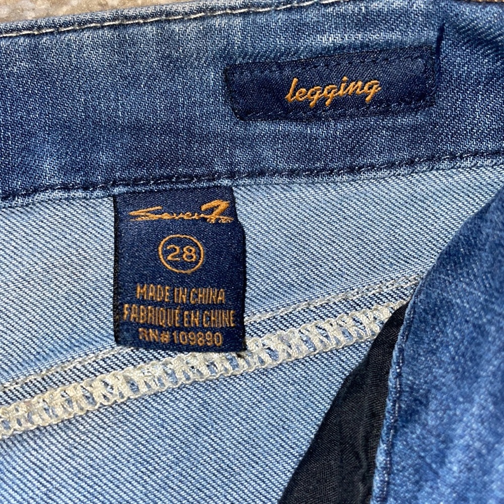 Seven7 Mid Rise Skinny Distressed Jeans - Picture 7 of 10